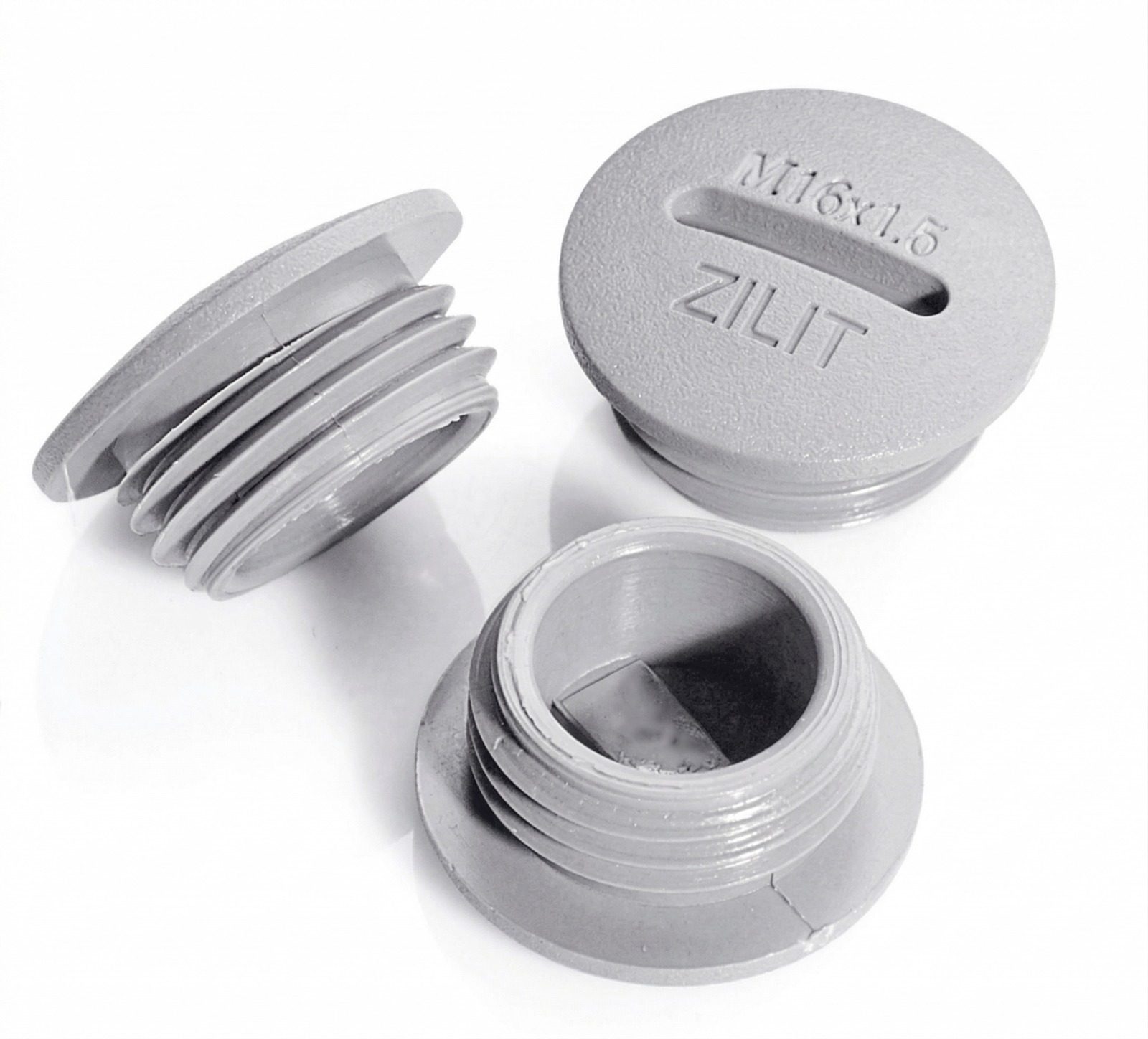 פקק מסתם פוליאמיד להברגה לסגירת חורים בקופסאות חשמל