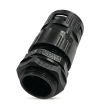 Double locking connector פיטינג משולב לצינור פוליאמיד ולכבל עשוי ניילון PA6 שחור